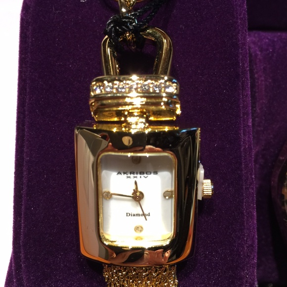 NIB AKRIBOS XXIV Ladies Watch Gift Set of 3 main image 5
